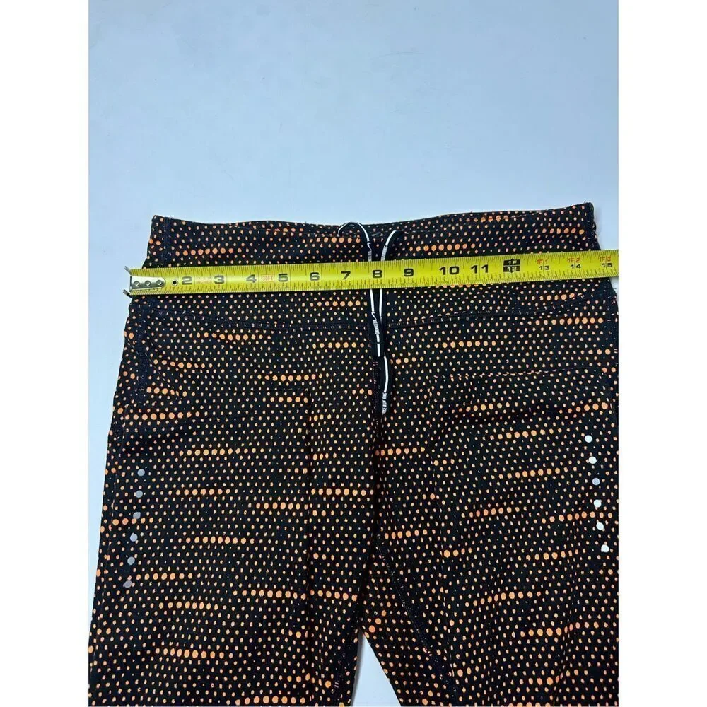 Nike Women's Dri Fit Epic Run Printed Capri Black/Orange Size M